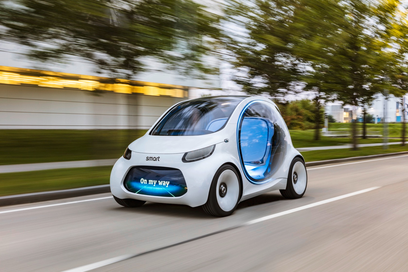 自动驾驶概念车设计，未来出行新方式无人驾驶的汽车