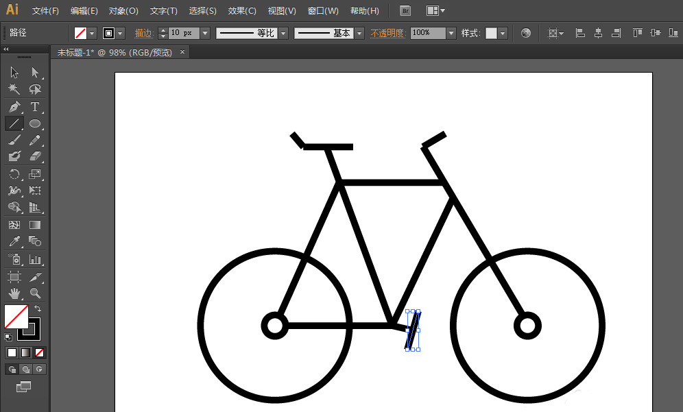 AI基础教程，怎么画自行车的logo标志4~.png