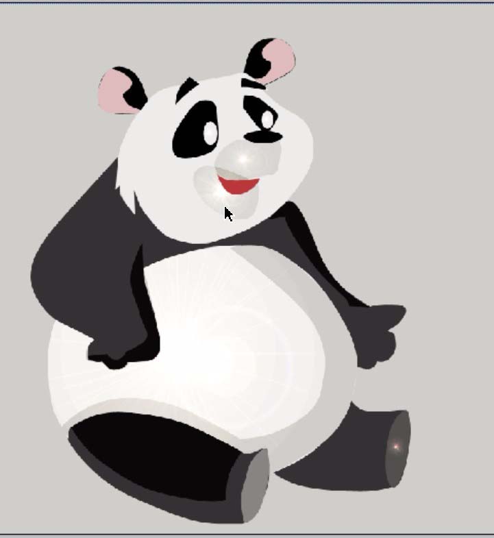 PS手绘教程，PS怎么手绘卡通熊猫6.jpg