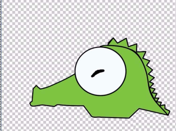 PS新手教程，PS绘制一个鳄鱼头像的步骤5.jpg