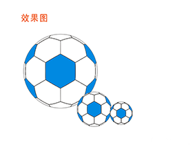 coreldraw实例绘图教程，教你cdr绘制简单足球效果图